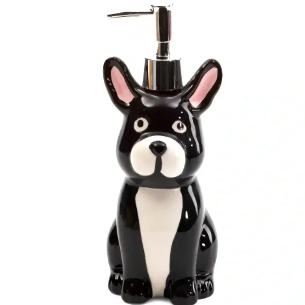 Pug Dog Soap Pump Bottle Black By Isaac Jacobs New In Box Dog Lover Quirky Fun
